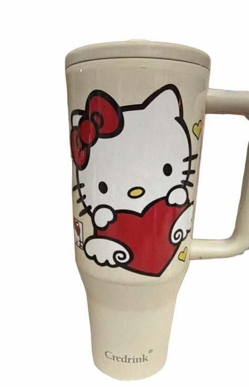 Credrink Sanrio Hello Kitty 40 oz Tumbler With Handle White